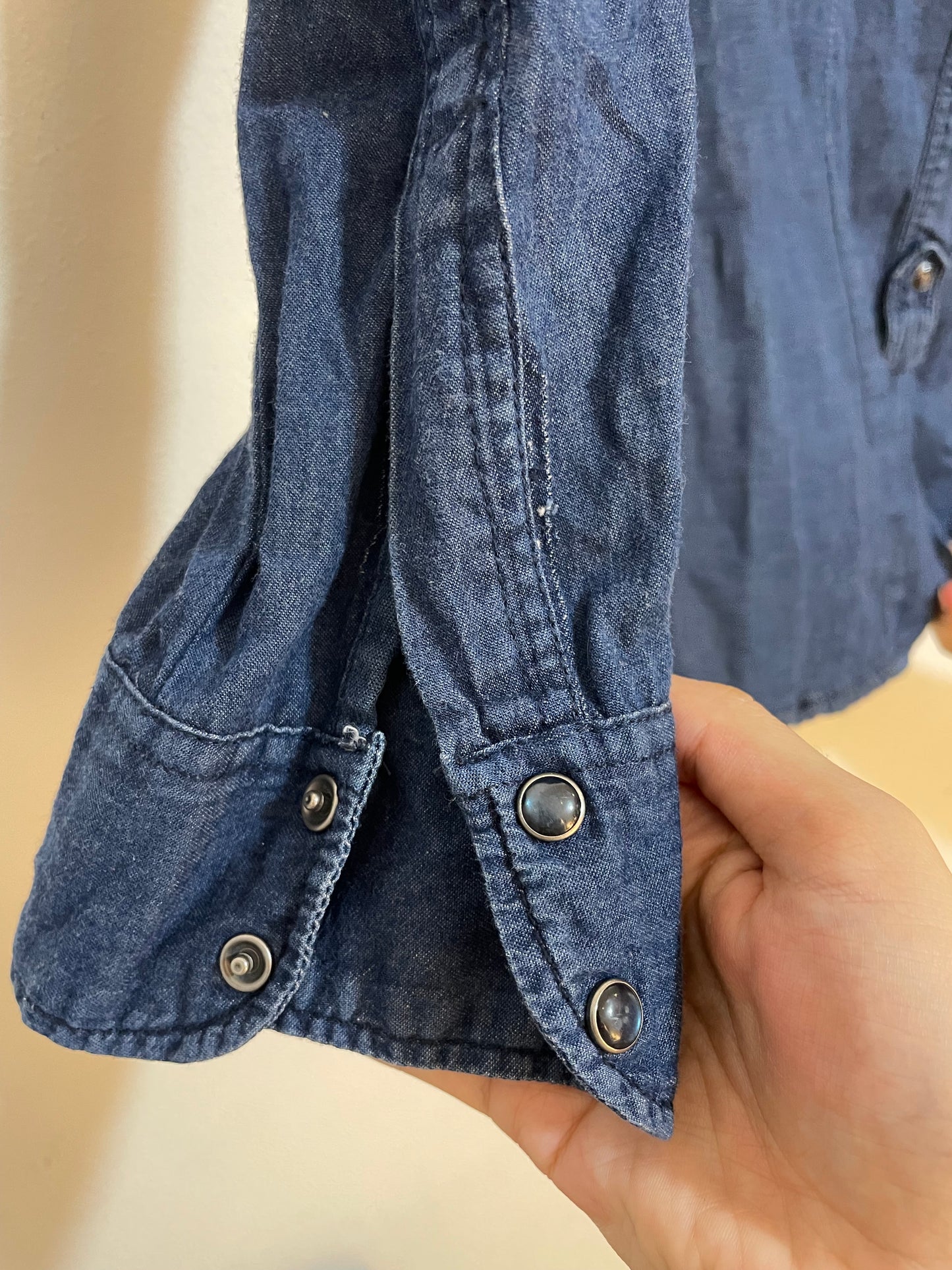 Camisa Zara Manga Larga Jean