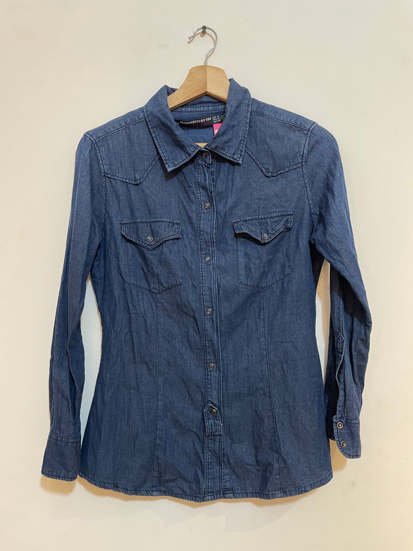 Camisa Zara Manga Larga Jean